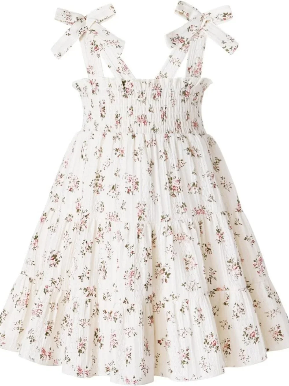 Boho Floral Toddler Girl Summer Dress - Sleeveless Beach Princess Sundress